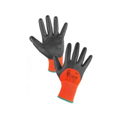 Polomáčané rukavice CXS MISTI,oranžovo-šedá, 8 "- 10"